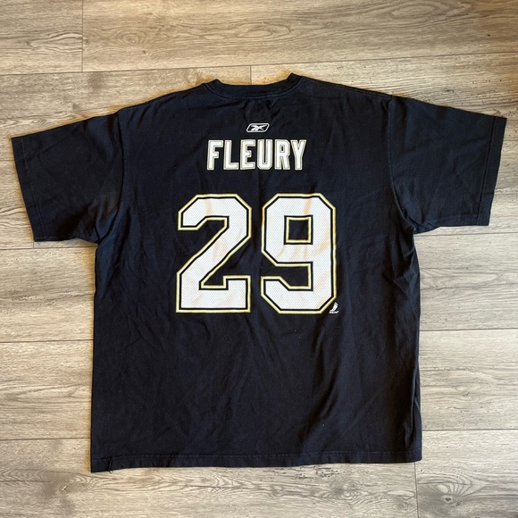 Reebok NHL Pittsburgh Penguins Marc-André Fleury #29 Unisex Short Sleeve T-Shirt - Picture 2 of 5